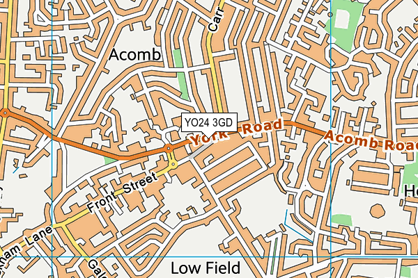 YO24 3GD map - OS VectorMap District (Ordnance Survey)