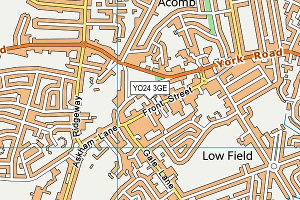 YO24 3GE map - OS VectorMap District (Ordnance Survey)