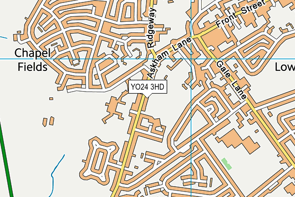YO24 3HD map - OS VectorMap District (Ordnance Survey)