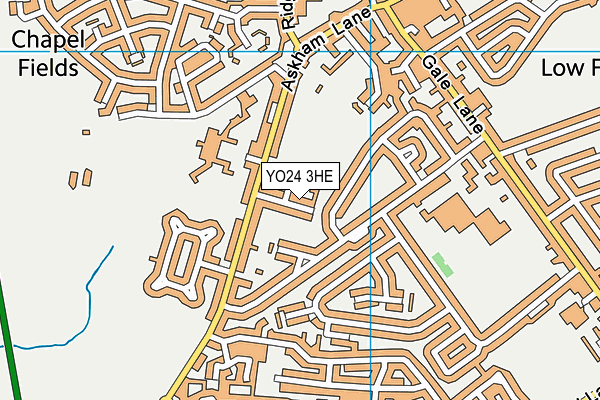 YO24 3HE map - OS VectorMap District (Ordnance Survey)