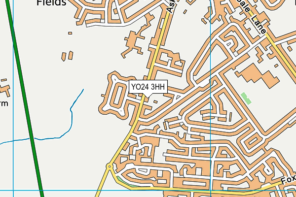 YO24 3HH map - OS VectorMap District (Ordnance Survey)