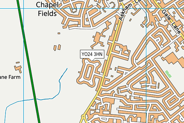 YO24 3HN map - OS VectorMap District (Ordnance Survey)