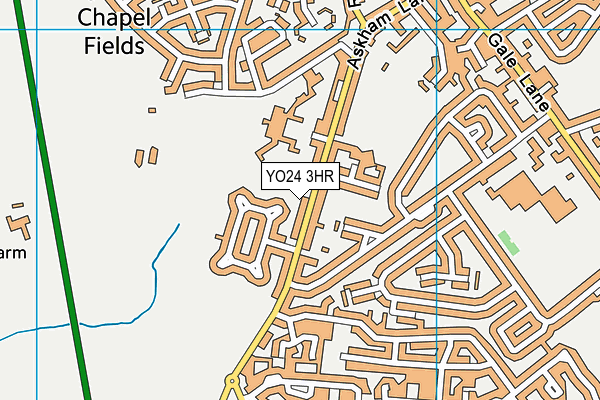 YO24 3HR map - OS VectorMap District (Ordnance Survey)