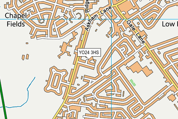 YO24 3HS map - OS VectorMap District (Ordnance Survey)
