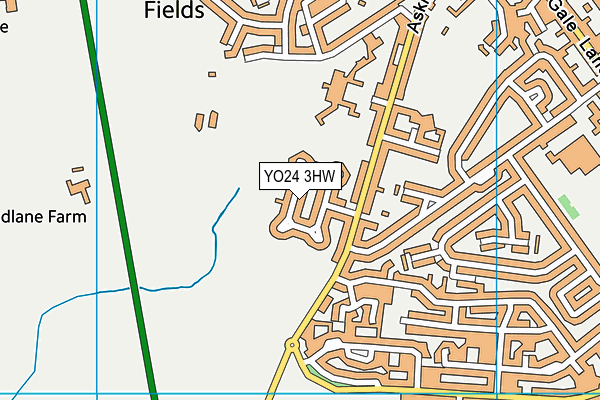 YO24 3HW map - OS VectorMap District (Ordnance Survey)