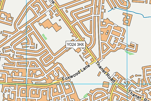 YO24 3HX map - OS VectorMap District (Ordnance Survey)