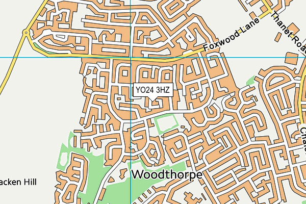 YO24 3HZ map - OS VectorMap District (Ordnance Survey)
