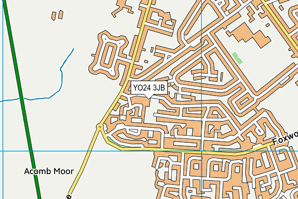 YO24 3JB map - OS VectorMap District (Ordnance Survey)