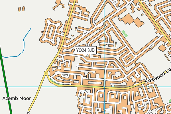 YO24 3JD map - OS VectorMap District (Ordnance Survey)