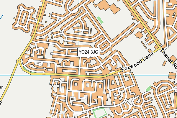 YO24 3JG map - OS VectorMap District (Ordnance Survey)