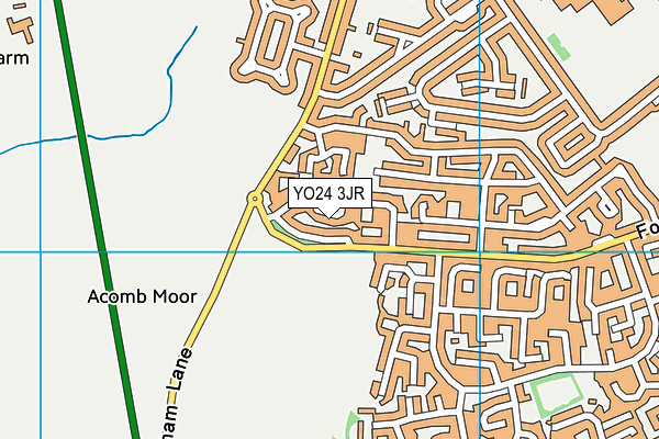 YO24 3JR map - OS VectorMap District (Ordnance Survey)