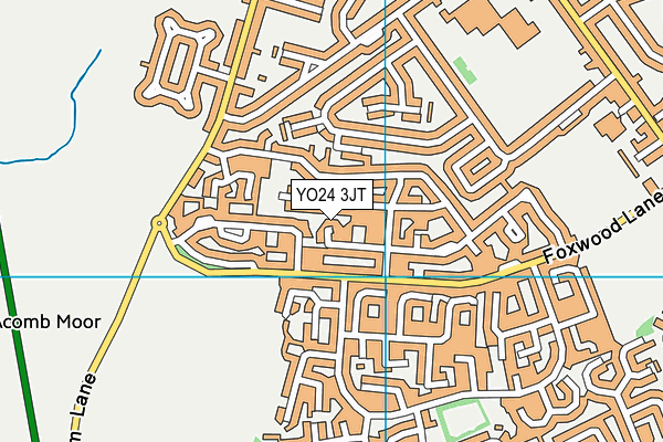 YO24 3JT map - OS VectorMap District (Ordnance Survey)