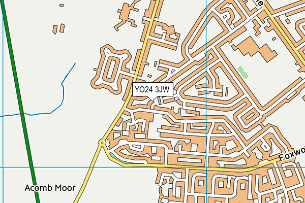 YO24 3JW map - OS VectorMap District (Ordnance Survey)