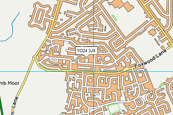 YO24 3JX map - OS VectorMap District (Ordnance Survey)