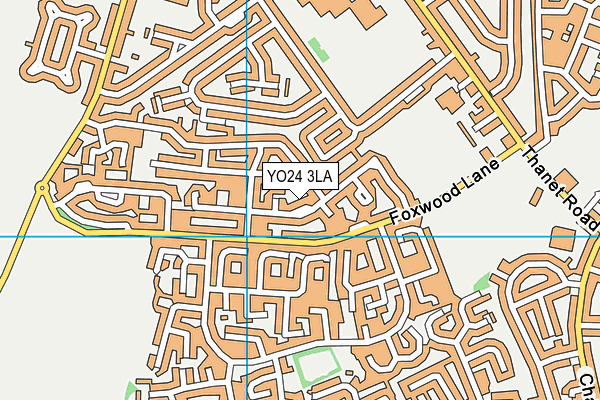 YO24 3LA map - OS VectorMap District (Ordnance Survey)