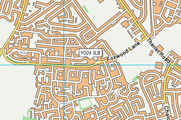 YO24 3LB map - OS VectorMap District (Ordnance Survey)