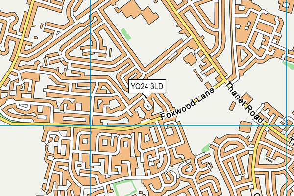 YO24 3LD map - OS VectorMap District (Ordnance Survey)