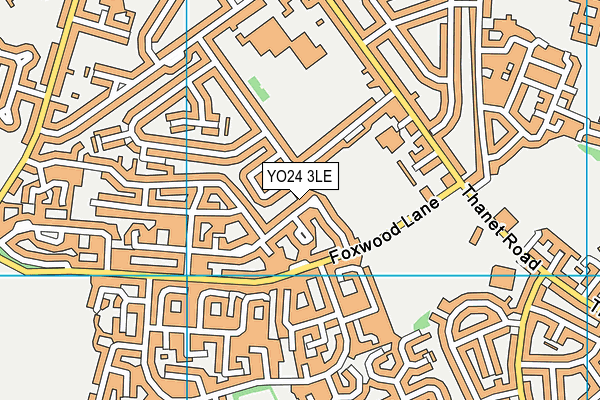 YO24 3LE map - OS VectorMap District (Ordnance Survey)