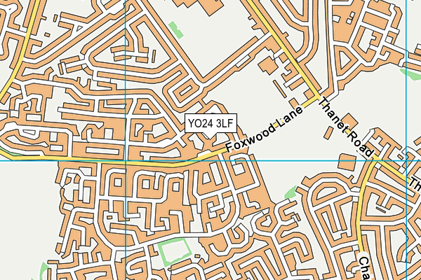 YO24 3LF map - OS VectorMap District (Ordnance Survey)