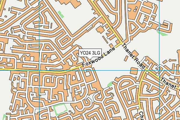 YO24 3LG map - OS VectorMap District (Ordnance Survey)