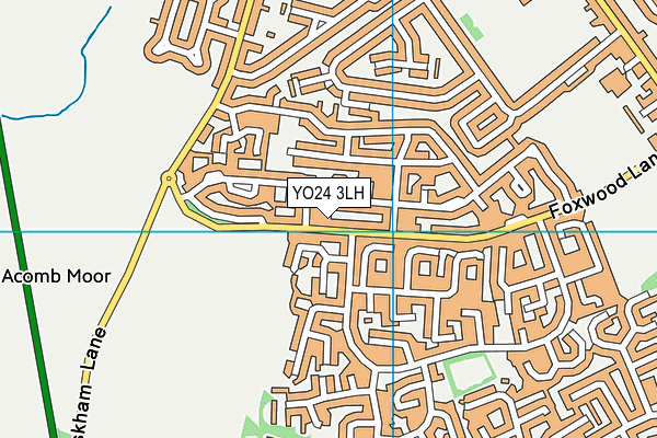 YO24 3LH map - OS VectorMap District (Ordnance Survey)