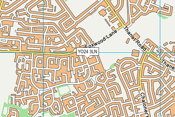 YO24 3LN map - OS VectorMap District (Ordnance Survey)