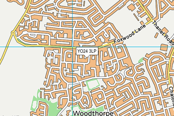 YO24 3LP map - OS VectorMap District (Ordnance Survey)