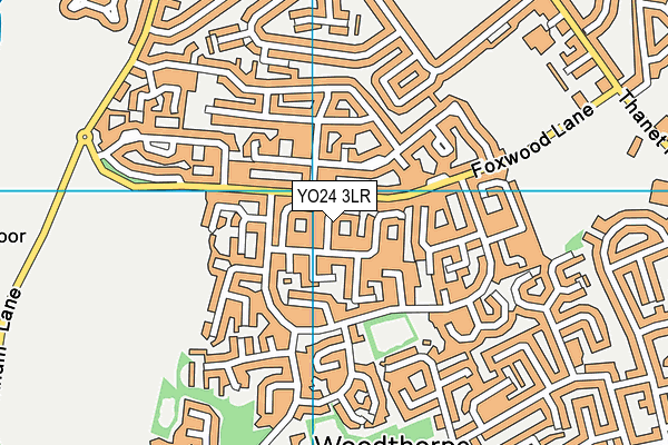 YO24 3LR map - OS VectorMap District (Ordnance Survey)