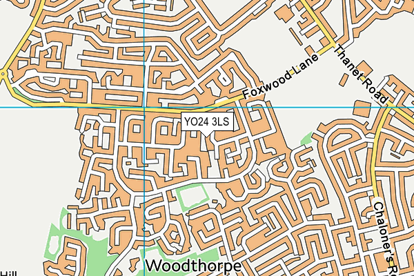 YO24 3LS map - OS VectorMap District (Ordnance Survey)