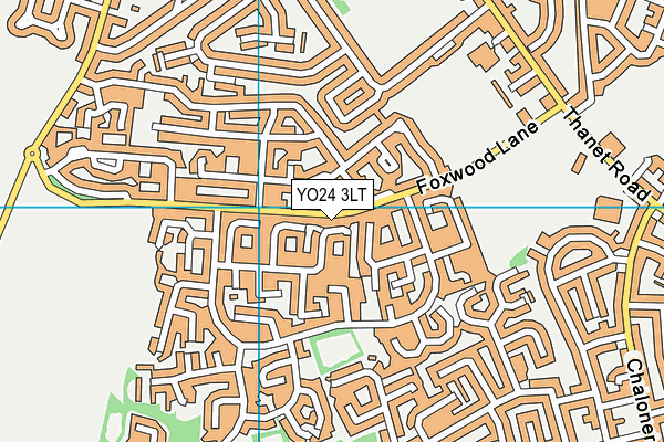 YO24 3LT map - OS VectorMap District (Ordnance Survey)
