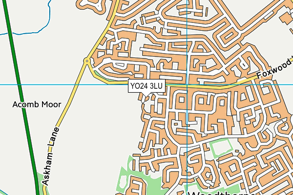 YO24 3LU map - OS VectorMap District (Ordnance Survey)