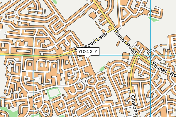 YO24 3LY map - OS VectorMap District (Ordnance Survey)