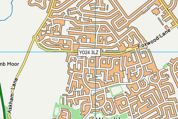YO24 3LZ map - OS VectorMap District (Ordnance Survey)