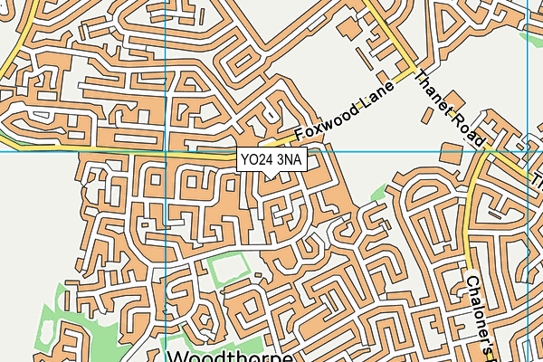 YO24 3NA map - OS VectorMap District (Ordnance Survey)
