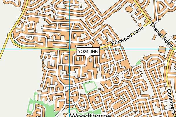 YO24 3NB map - OS VectorMap District (Ordnance Survey)