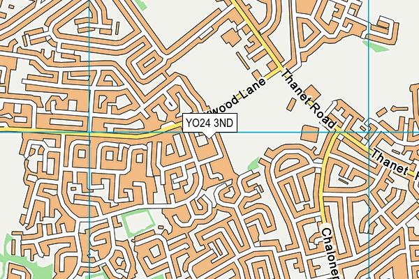 YO24 3ND map - OS VectorMap District (Ordnance Survey)