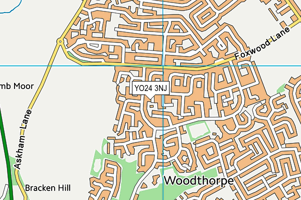 YO24 3NJ map - OS VectorMap District (Ordnance Survey)