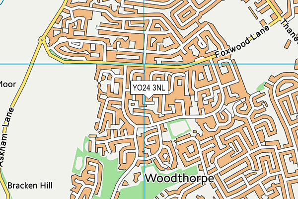 YO24 3NL map - OS VectorMap District (Ordnance Survey)