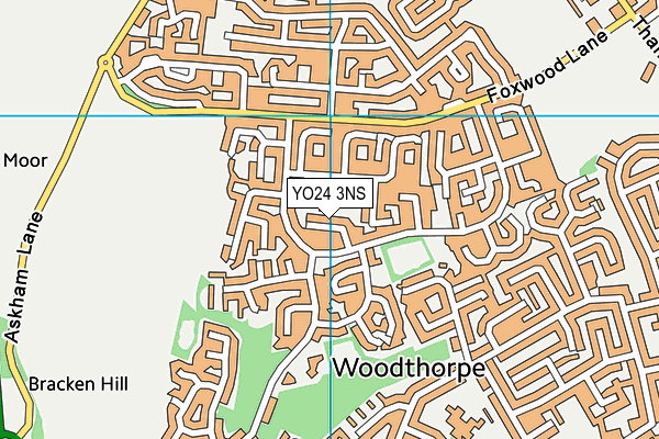 YO24 3NS map - OS VectorMap District (Ordnance Survey)