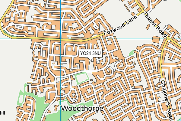 YO24 3NU map - OS VectorMap District (Ordnance Survey)