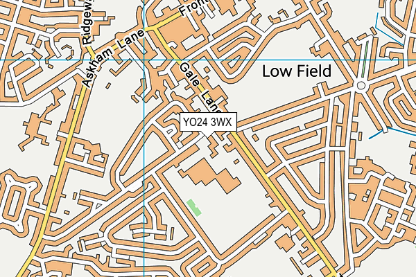 YO24 3WX map - OS VectorMap District (Ordnance Survey)
