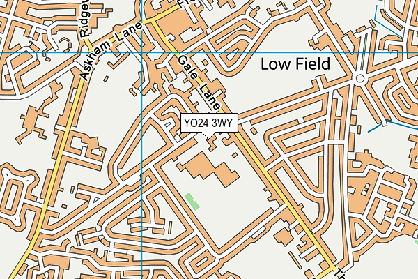 YO24 3WY map - OS VectorMap District (Ordnance Survey)