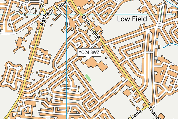 YO24 3WZ map - OS VectorMap District (Ordnance Survey)