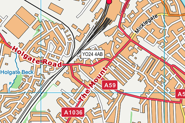 YO24 4AB map - OS VectorMap District (Ordnance Survey)