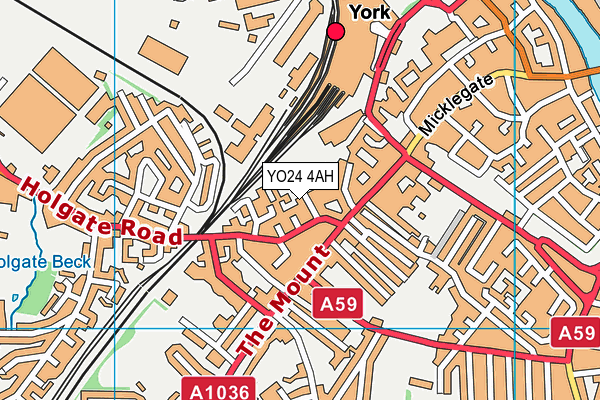 YO24 4AH map - OS VectorMap District (Ordnance Survey)