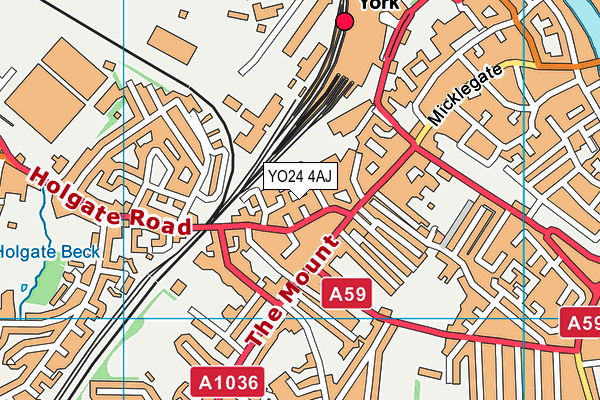 YO24 4AJ map - OS VectorMap District (Ordnance Survey)