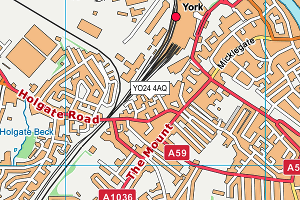 YO24 4AQ map - OS VectorMap District (Ordnance Survey)