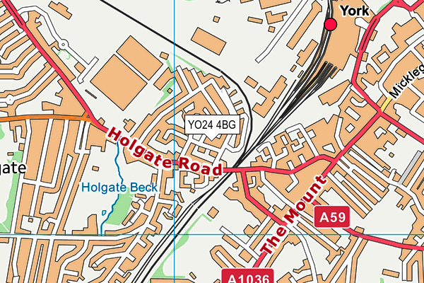 YO24 4BG map - OS VectorMap District (Ordnance Survey)