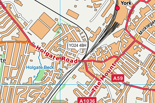 YO24 4BH map - OS VectorMap District (Ordnance Survey)