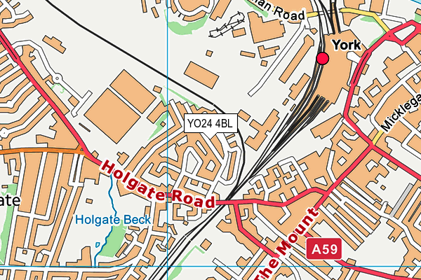 YO24 4BL map - OS VectorMap District (Ordnance Survey)